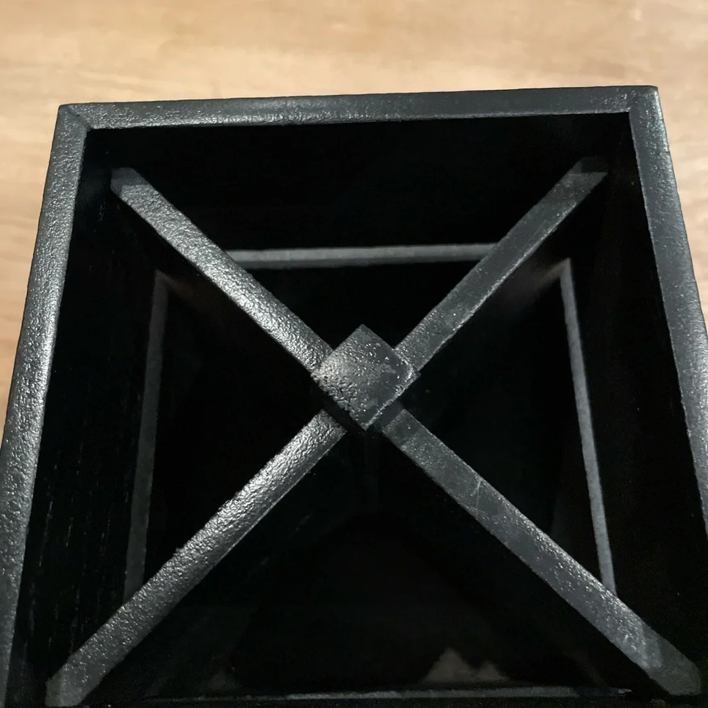 NWOT Rae Dunn Black White Swivel Home Organizer Desk Caddy Faith Hope